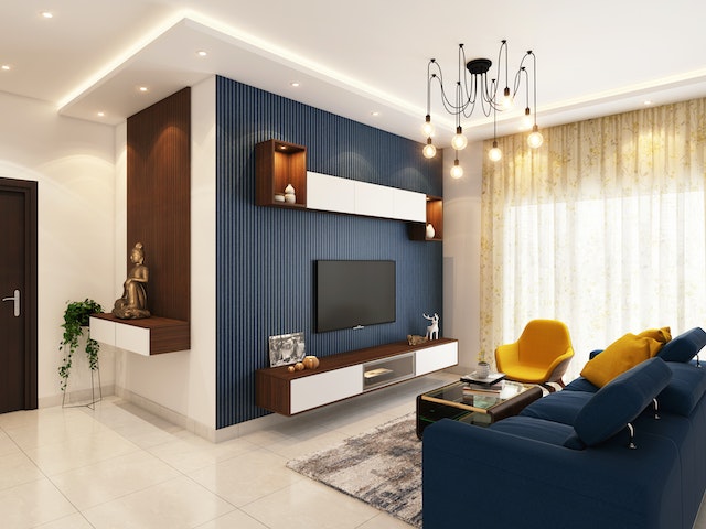 modern-apartment-unit-living-room-with-blue-furnishings